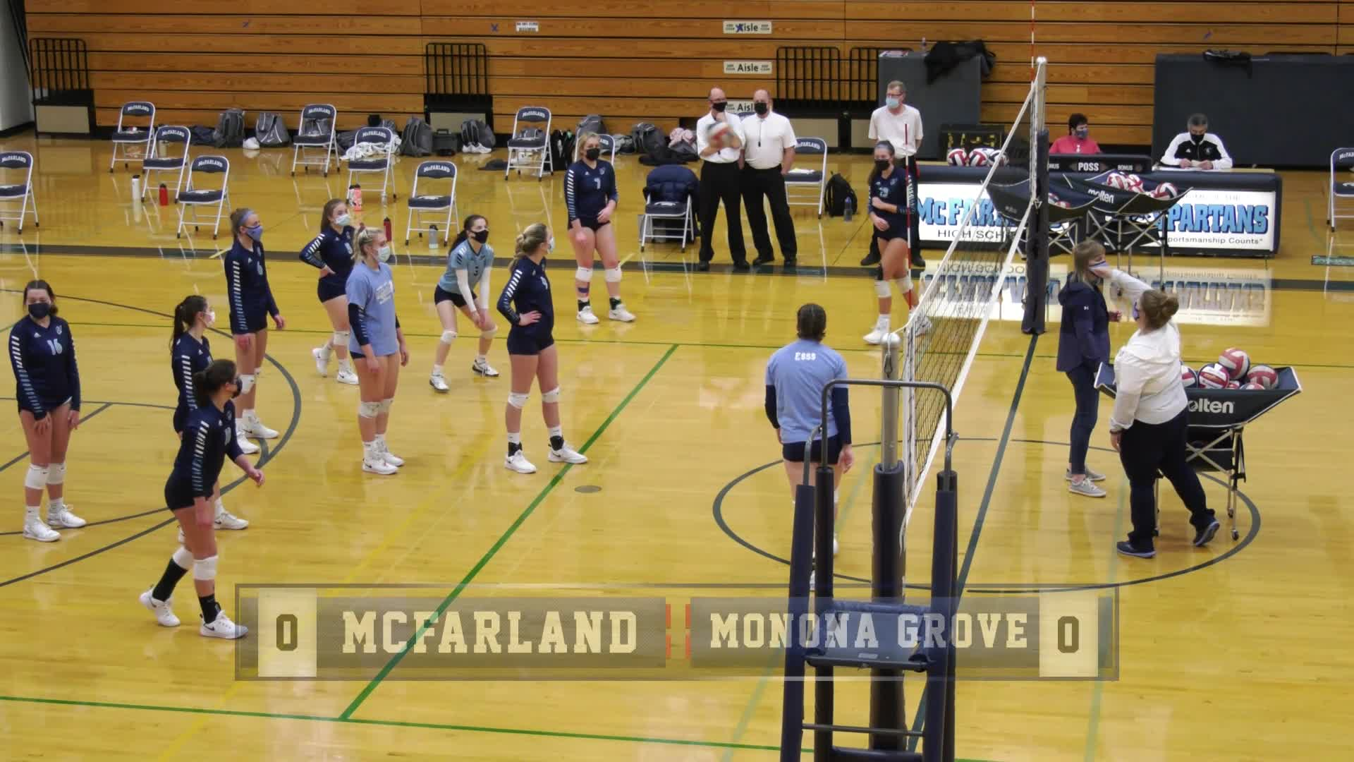 Spartan Girls Volleyball vs Monona Grove | March 12, 2021