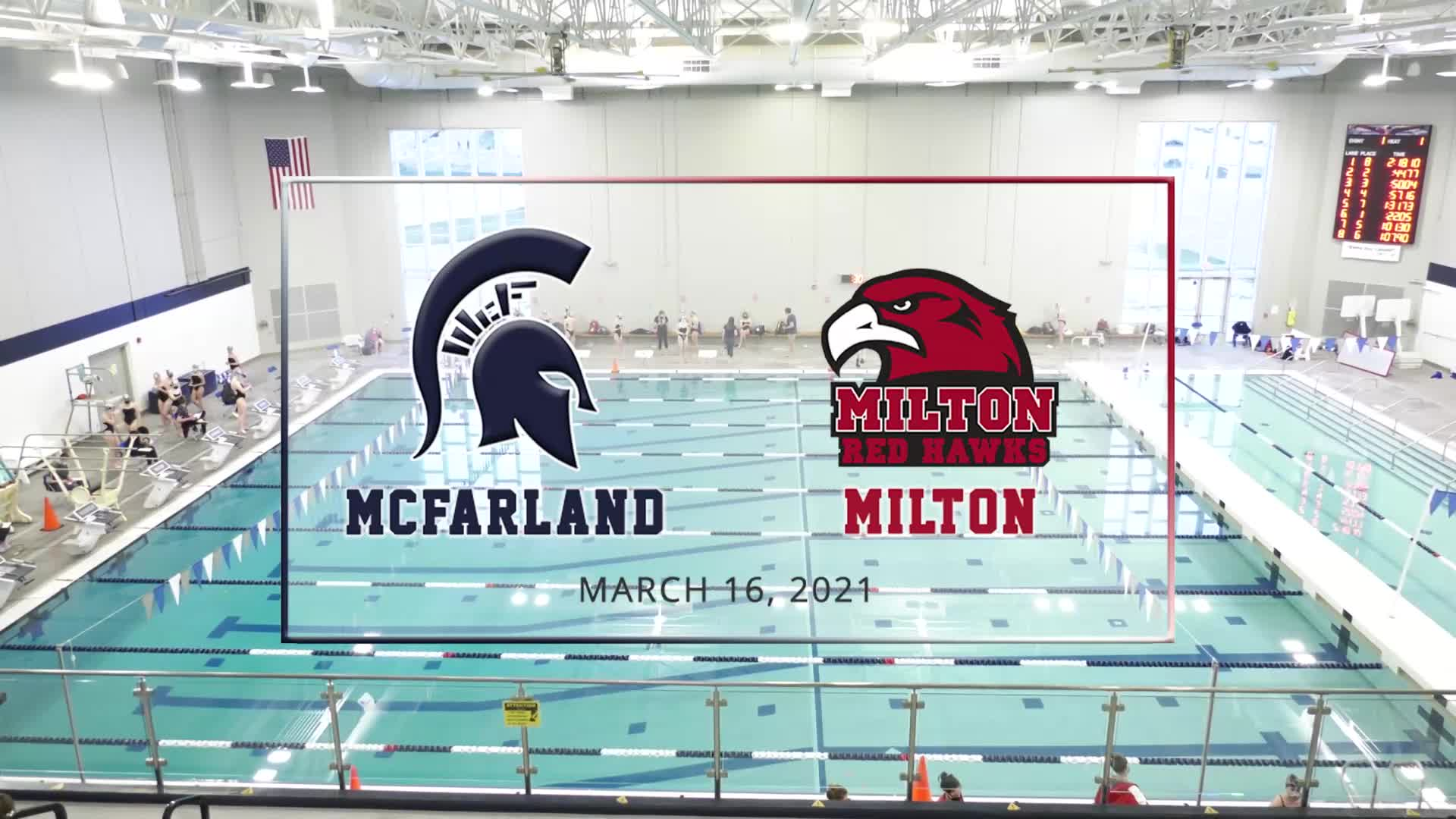 Spartan Girls Swimming vs Milton | March 16, 2021