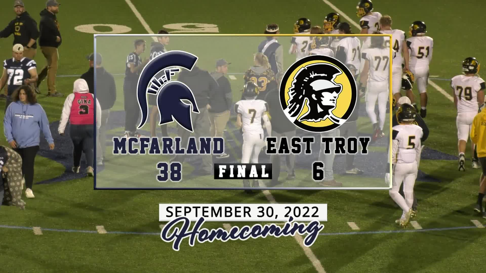Spartan Football vs East Troy Trojans | September 30, 2022