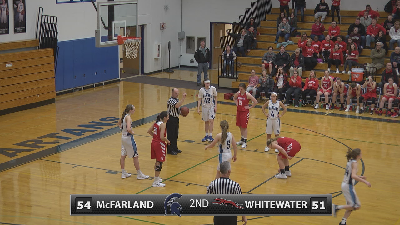 McFarland Girls Basketball vs Whitewater 1/19/18